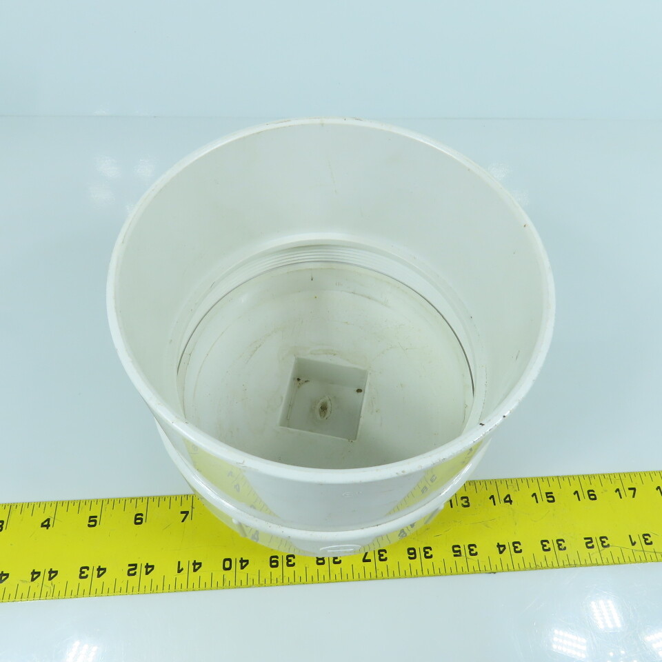 6" Slip PVC Cleanout Adapter With Threaded Plug