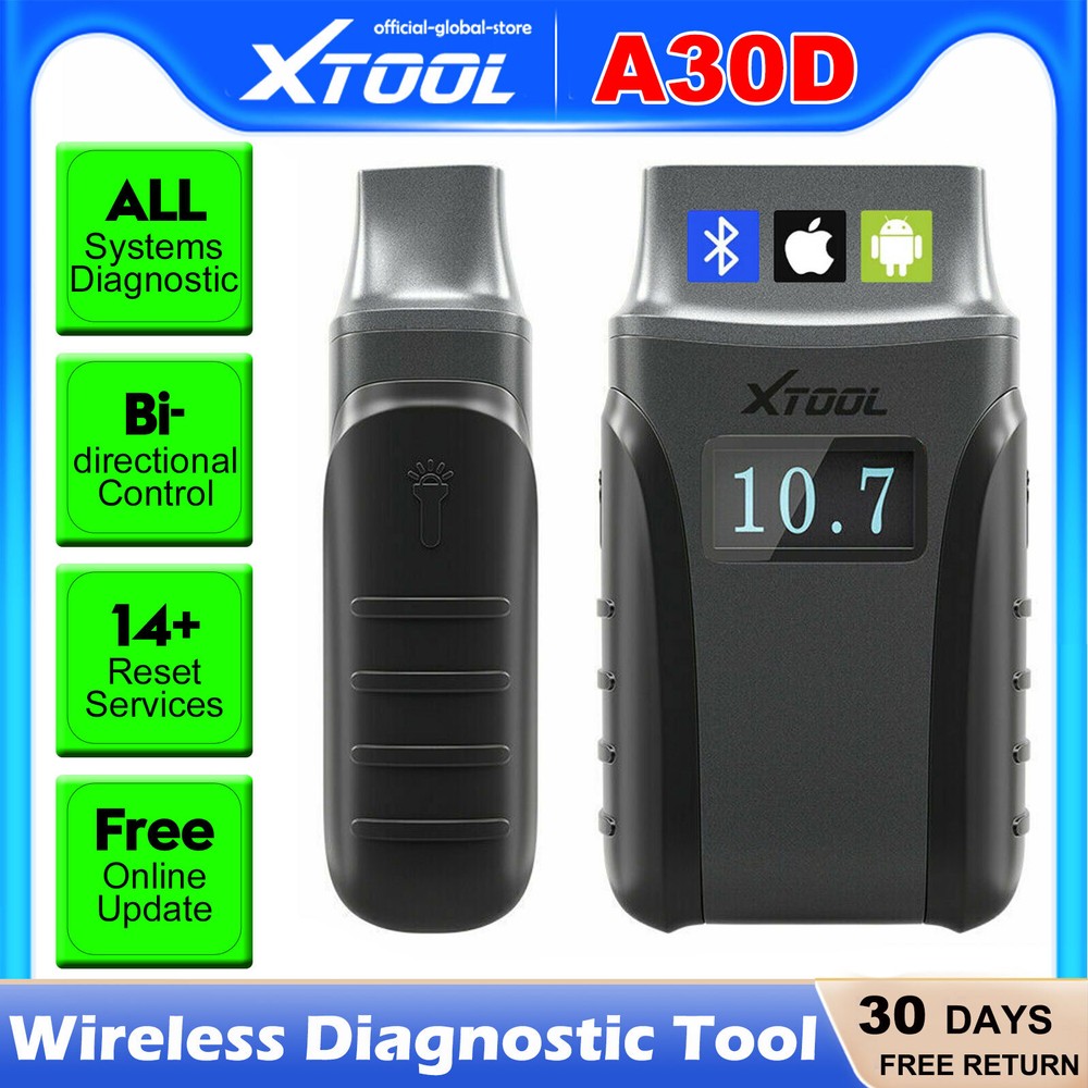 XTOOL A30D OBD2 Scanner All System Bidirectional Diagnostic Scan Tool 14+ Resets