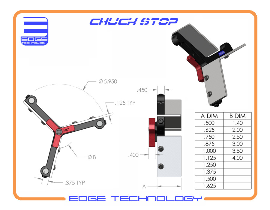 Lathe Chuck Stop Spider by Edge Technology #30