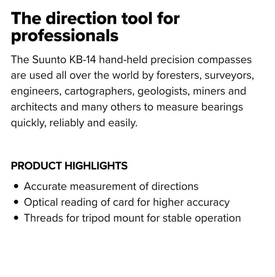 Suunto- KB-14/360 precision compass new / never used