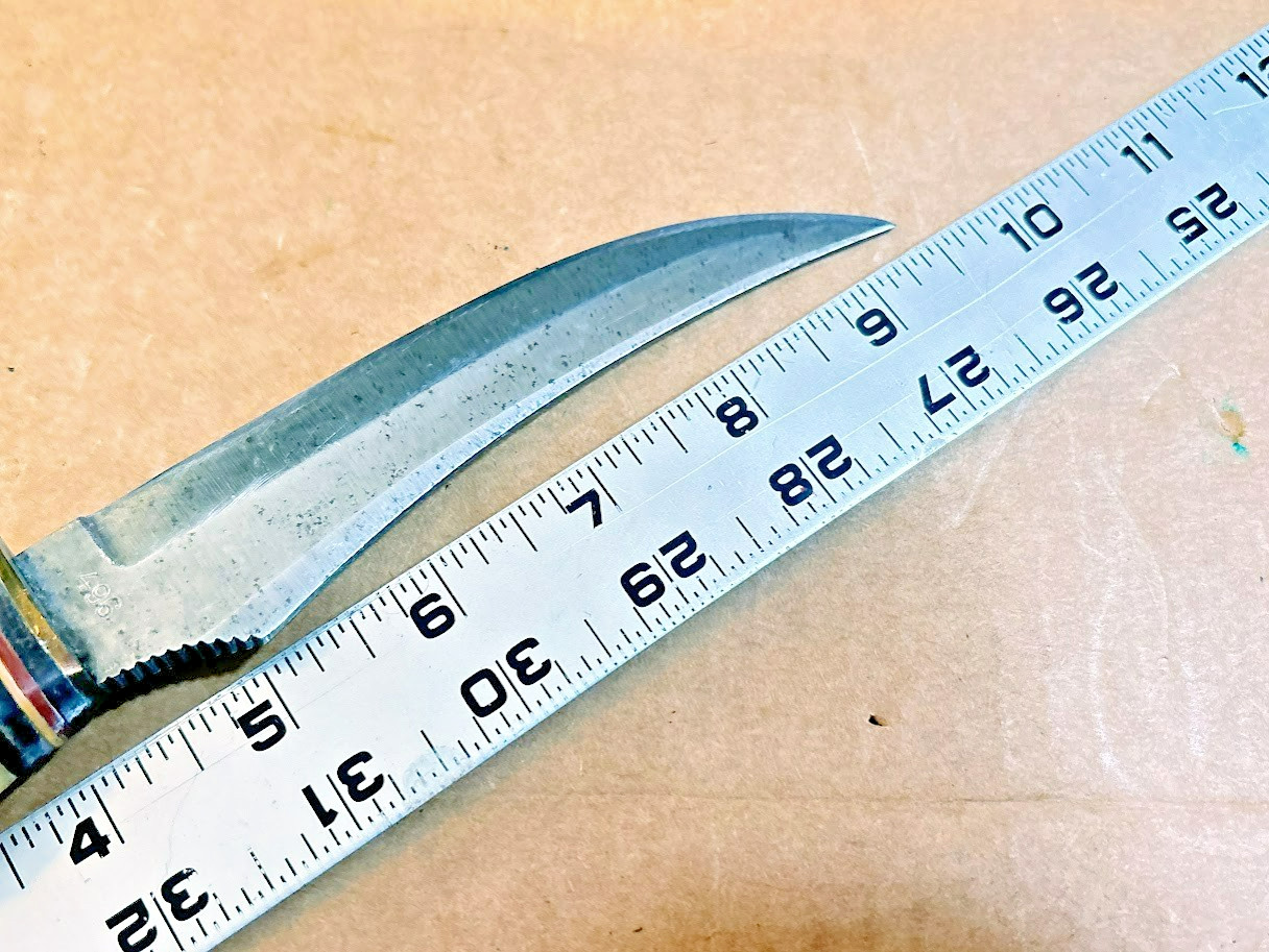 Vintage GERMAN BOWIE KNIFE EDGE BRAND #496 Solingen Germany Antique RARE KNIVES