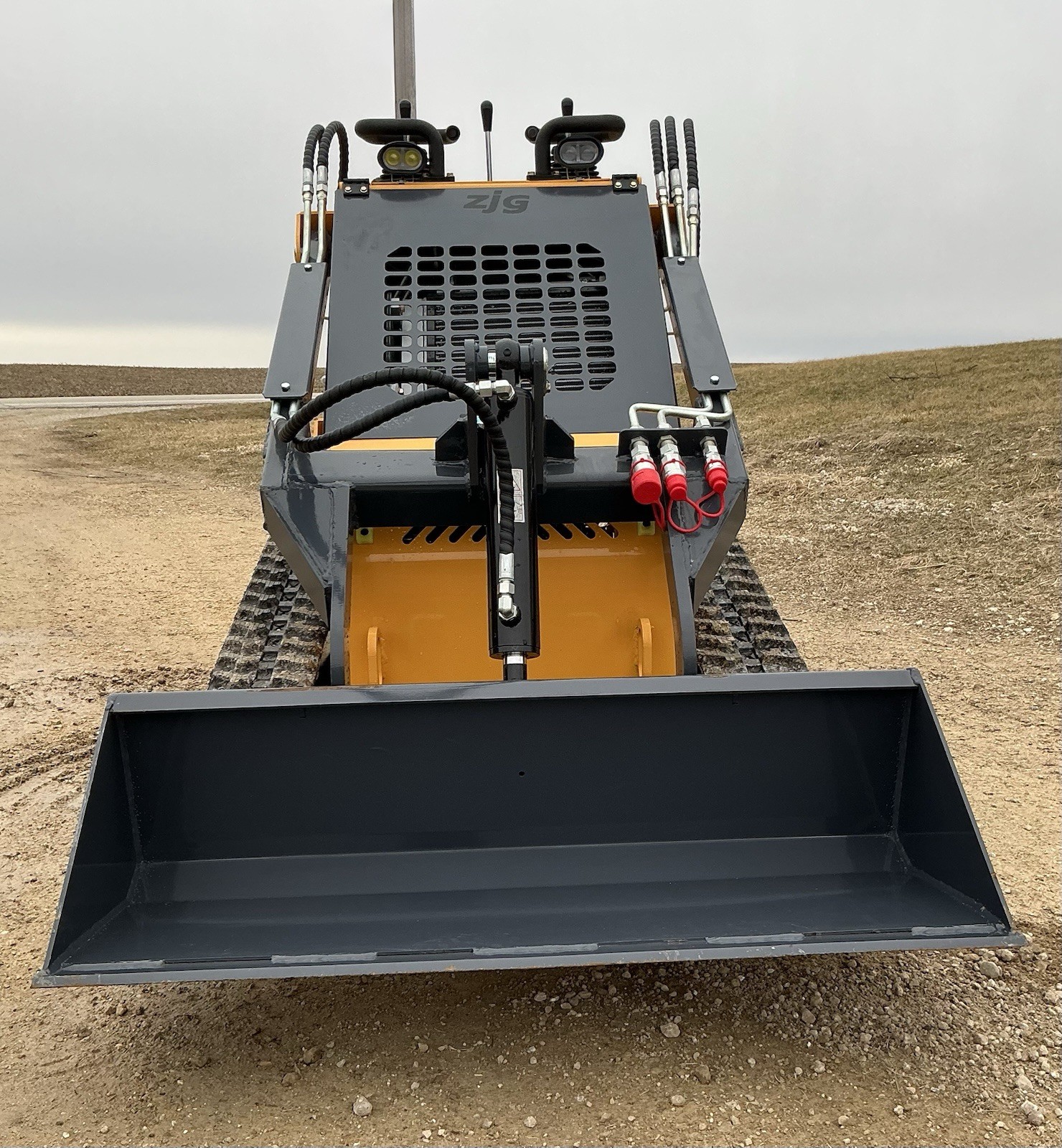 NEW ZJG-380 Mini Skid Loader Stand-On Compact Tracked Loader 13.5HP Engine