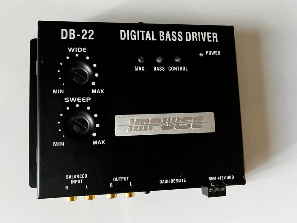 DB-22 Digital Bass Driver Audio Processor w/ Bass Control & RCA Inputs