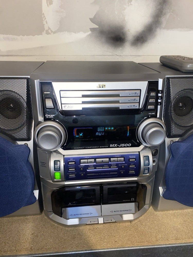 JVC MX-J500 Hi-Fi Compact Component System Cassette Deck 3CD