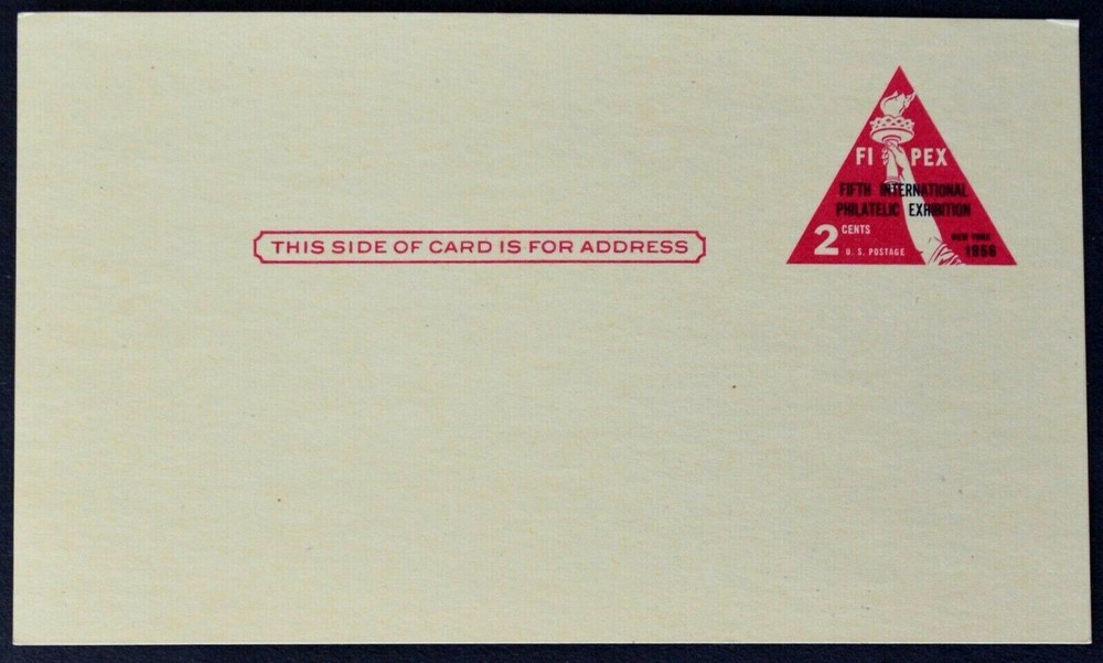 1956 US Sc. #UX44 postal card, 2 cent, mint, sharp corners, excellent shape