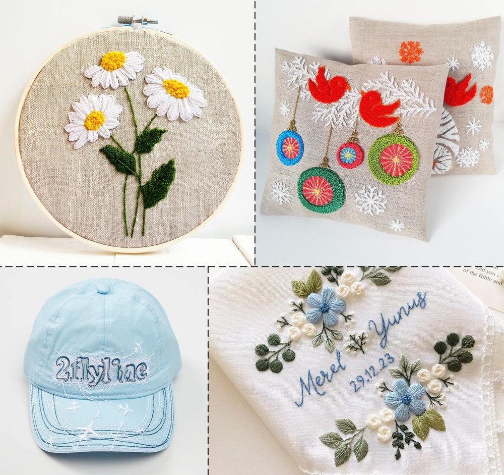 Sewing Thread 12 Spools White Sewing Thread 1000 Yards per Polyester Thread S...