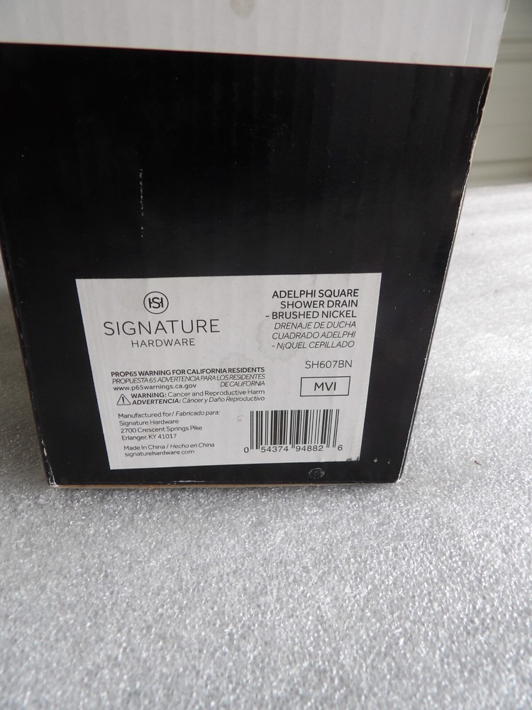 Signature Hardware SH607BN Adelphi Square Shower Drain