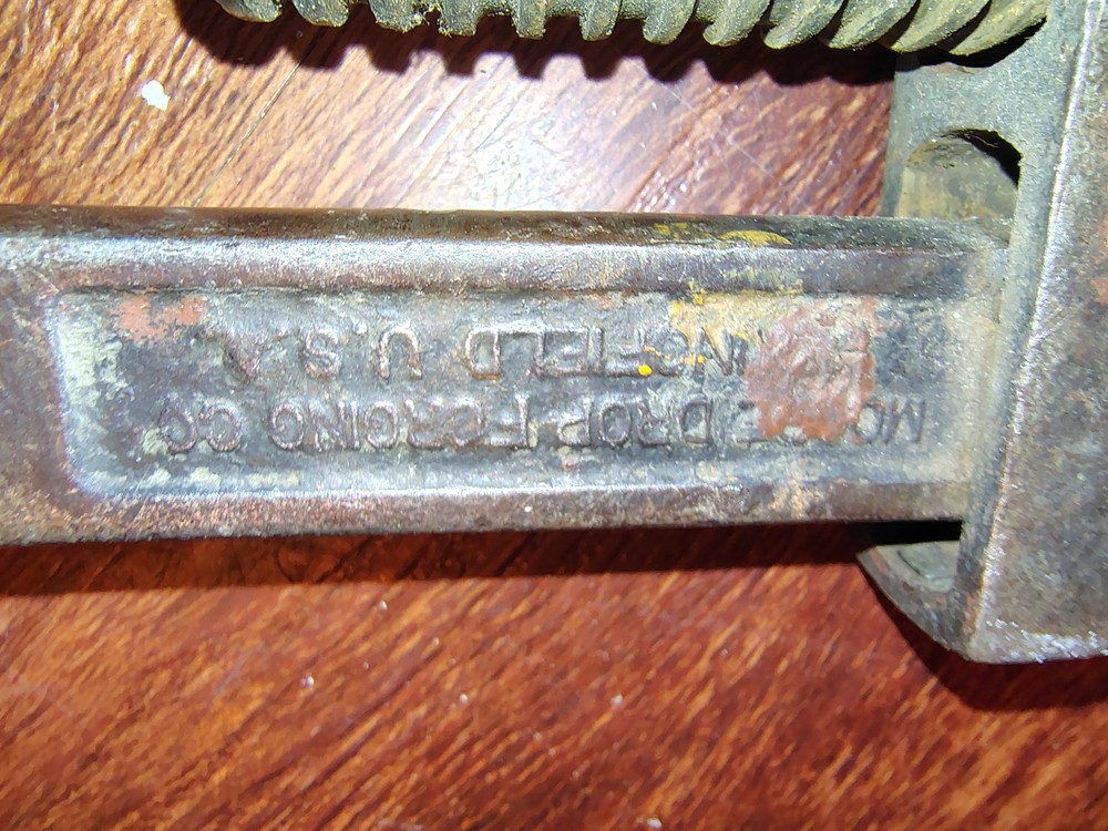 STILLSON WRENCH MOORE DROP FORGING CO. MORCO PIPE MONKEY WRENCH