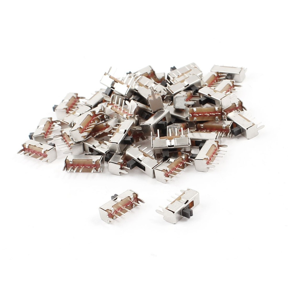 55 Pcs 4Pin 3 Position SP3T Horizontal Latching Micro Mini Slide Switch