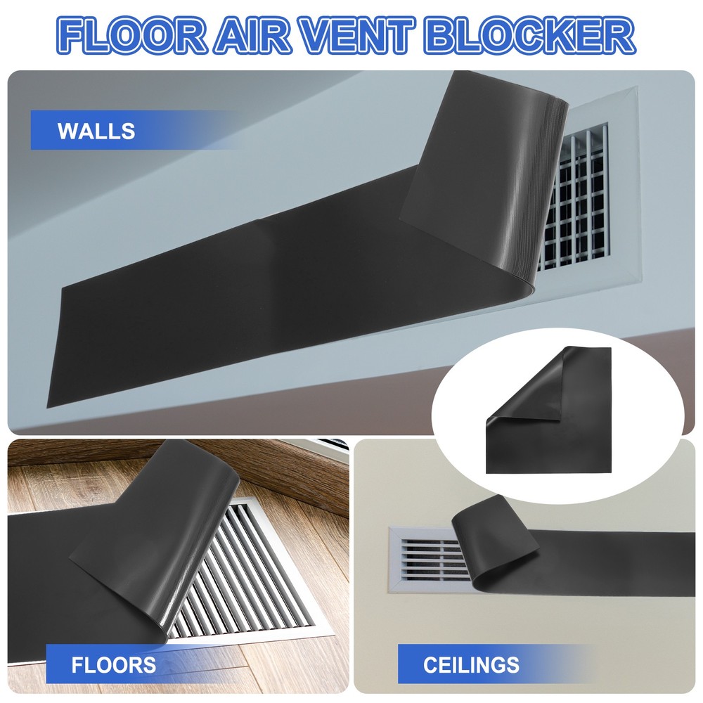 12x12" Magnetic Socket Covers, 2pcs Floor, Black