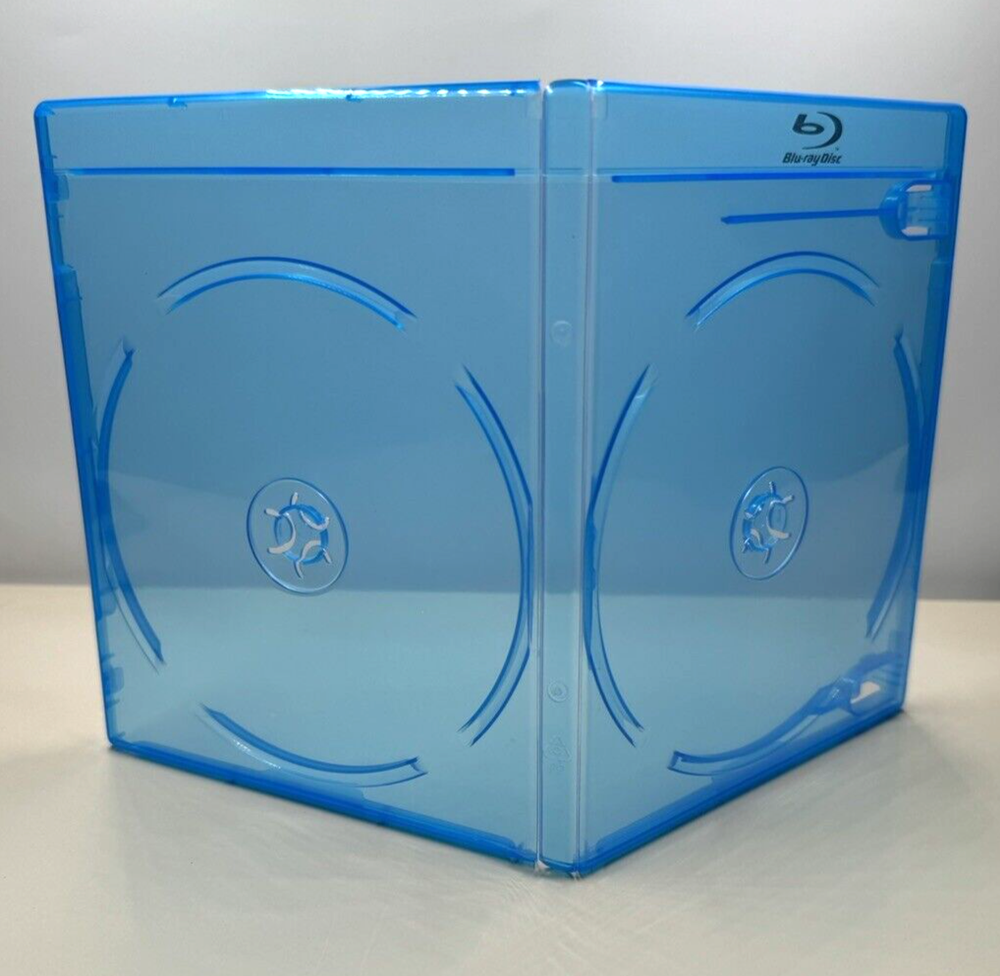 (25x) Double Disc Storage Empty Cases Blu-ray CD DVD Plastic Holder 11mm BlueBox