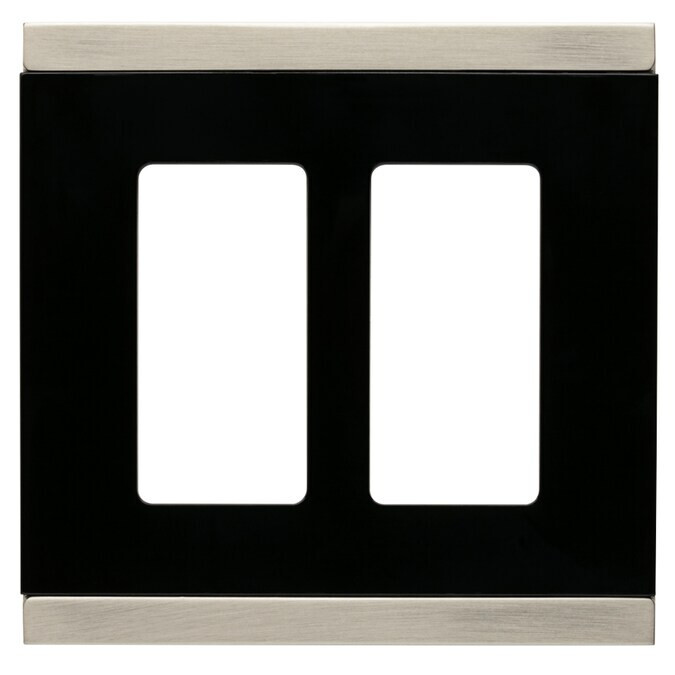 (5 Pack) Basic Stripe Double Rocker Hidden Fasterner Wall Plate