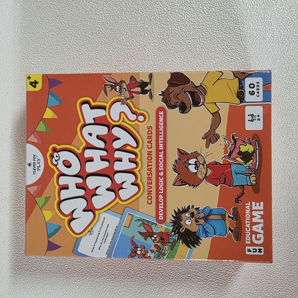 Who What Why Conversation Cards for Kids Develop Logic & Social Intelligence 4+