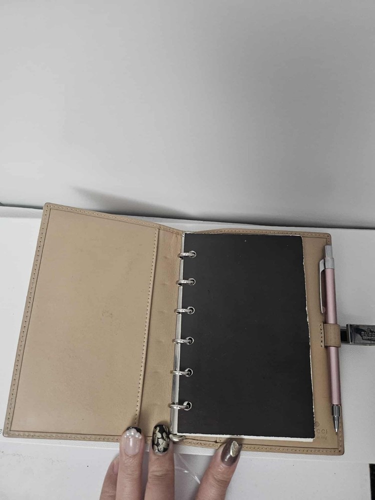 Authentic Gucci Blush GG Canvas Notebook