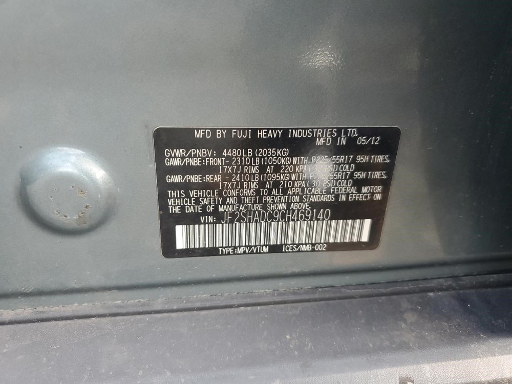 FORESTER 2012 Glove Box OEM