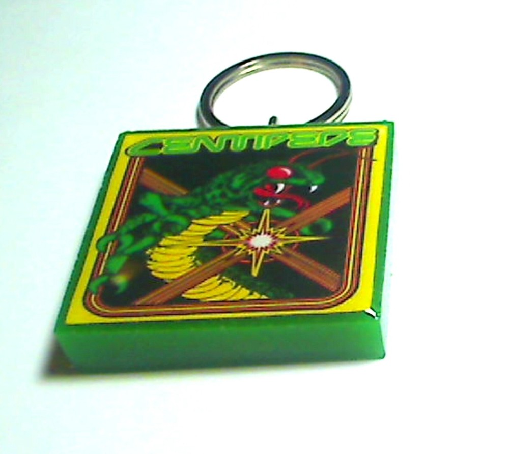 Centipede Arcade Coin Door accessory Keychain