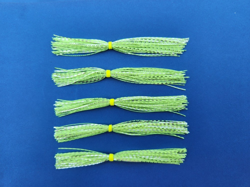 5 Chart Silver Chrome silicone skirt replacement material Tabs Spinner bait jig