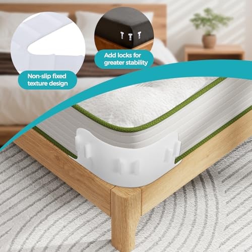 Bed Sheet Holders for Corners, 4 Pcs Adjustable Fitted Mattress Holders