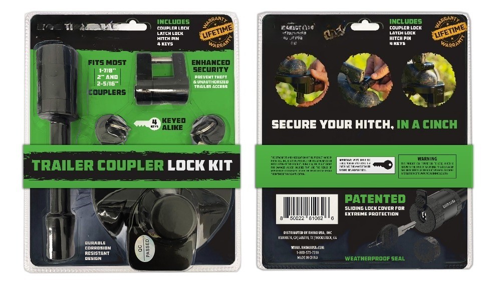 Trailer Coupler Lock Kit with Hitch Pin