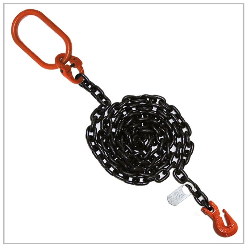 1/2" x 20' ft Lifting Chain Sling Master Link D Ring Attachment Crane Grab Hook