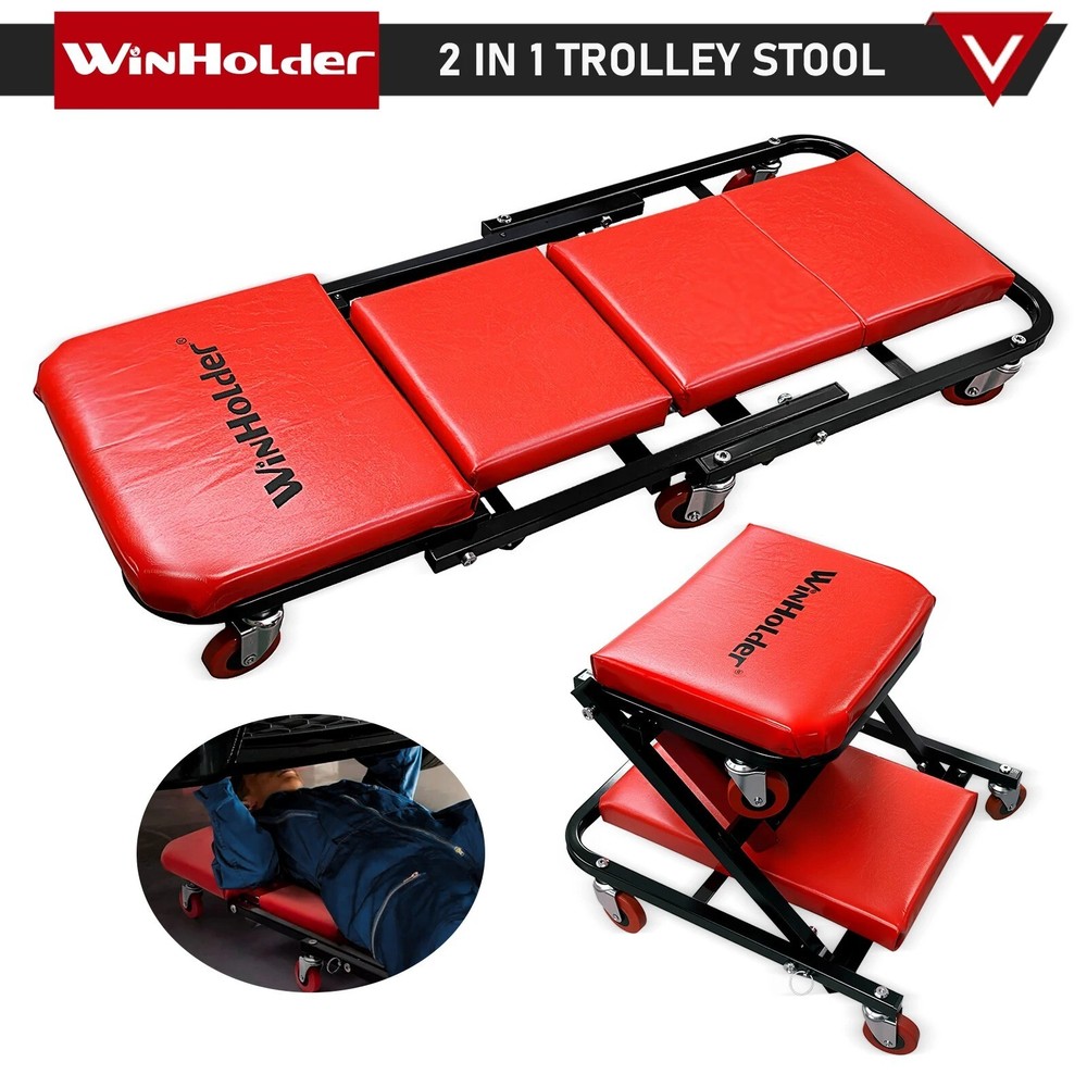 Mechanics Creeper 2 IN 1 trolley stool Workshop Padded Car Workshop Garage