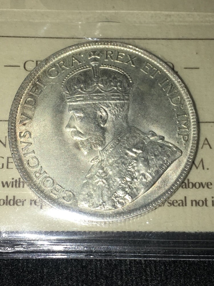 1919C Newfoundland, ¢50 Cent, ICCS Graded, **MS-64**