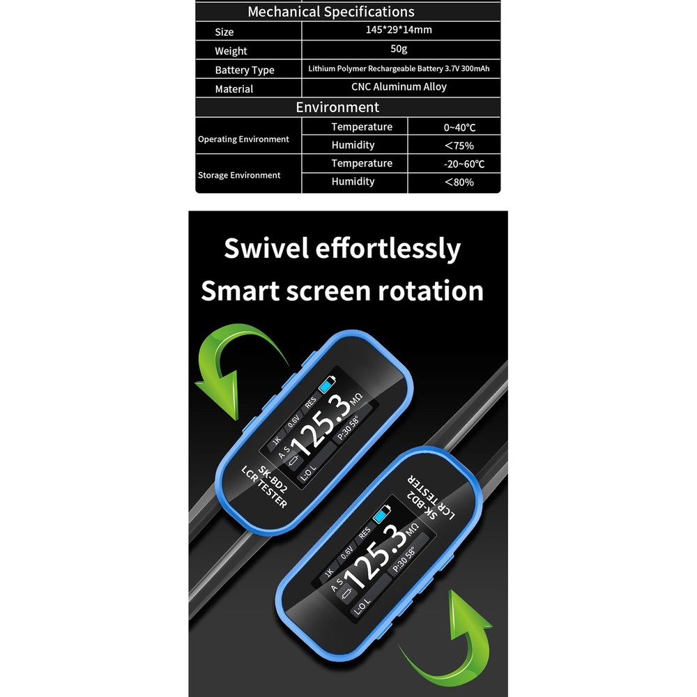 Digital Tweezers Meter With 7 Waveforms Output For Component Testing