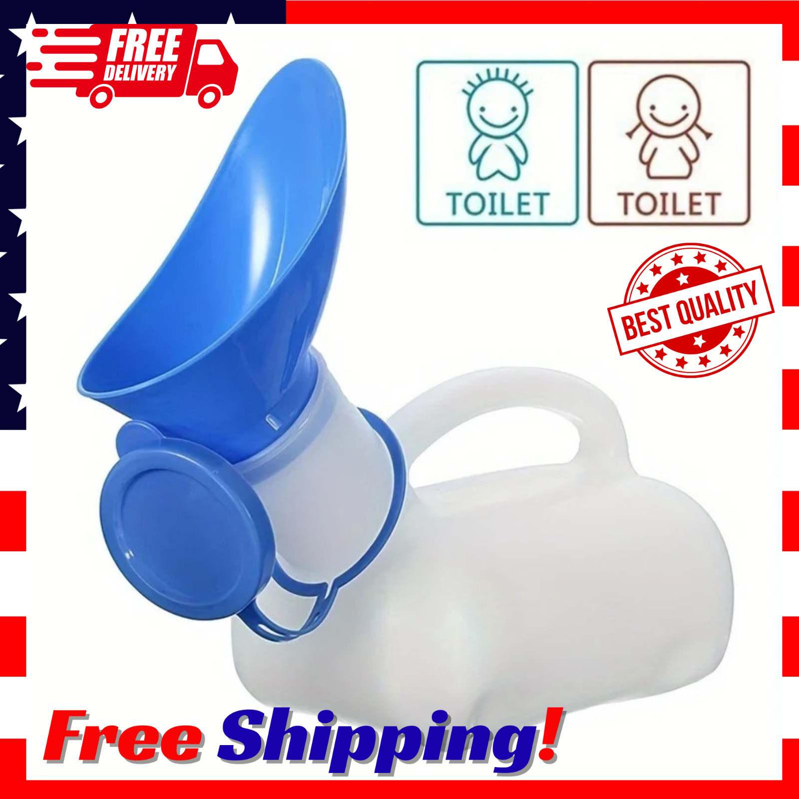 Unisex Urinal Bottle (1 Pack) - Portable Urinal For Men And Women