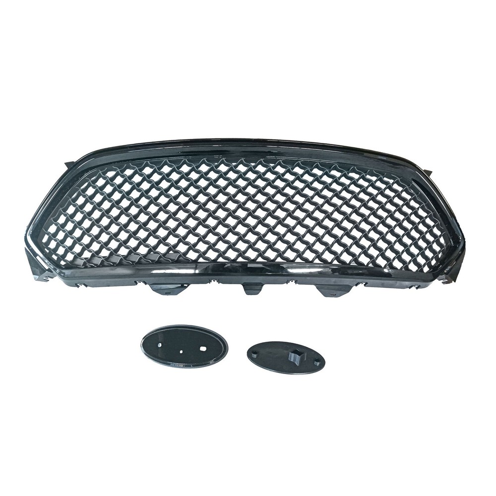For 2013-2019 Ford Taurus Front Upper Grille Gloss Black