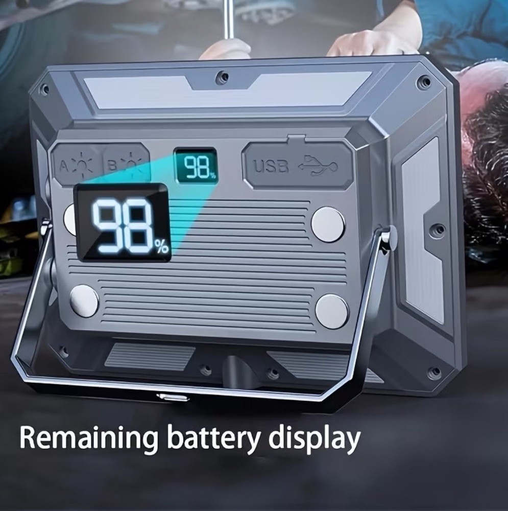 USB Rechargeable LED Work Light 7 Modes Camping Fishing Flashlight