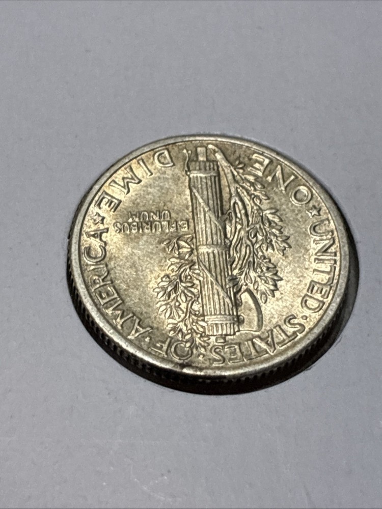 1935 Mercury Dime Stuck Through Errors, “5” 1935, Double Die Reverse 💎