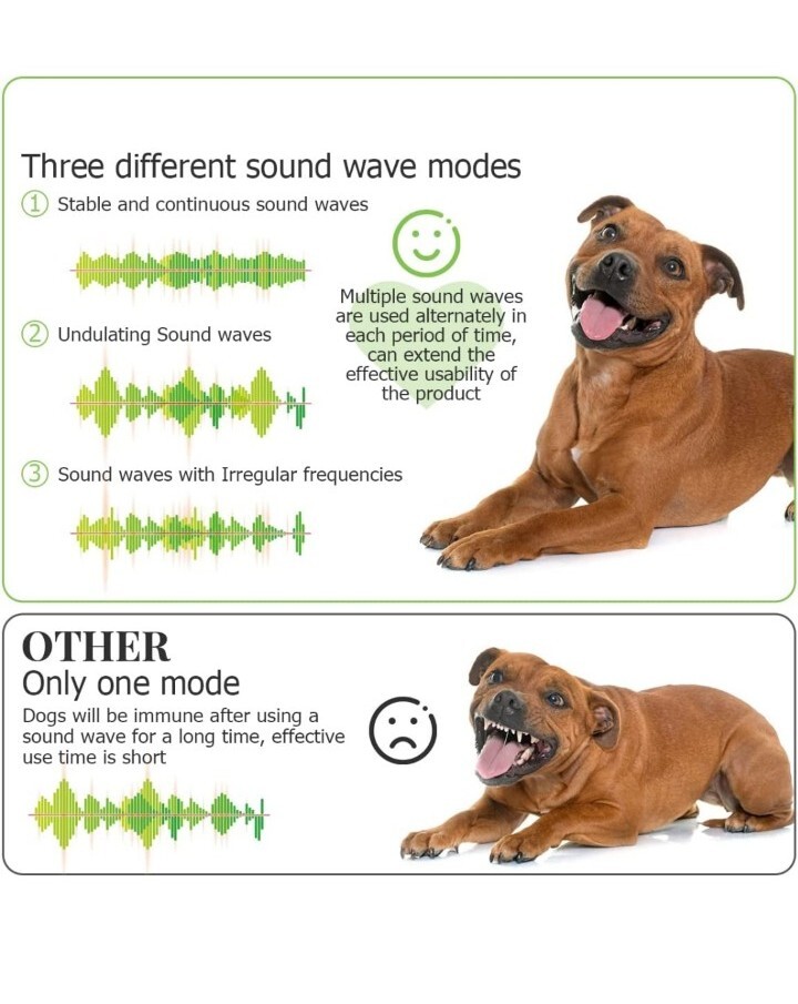 BKVESHI Bark Control Device Dog Behavior Training Tool Control Devices 3 Freq...