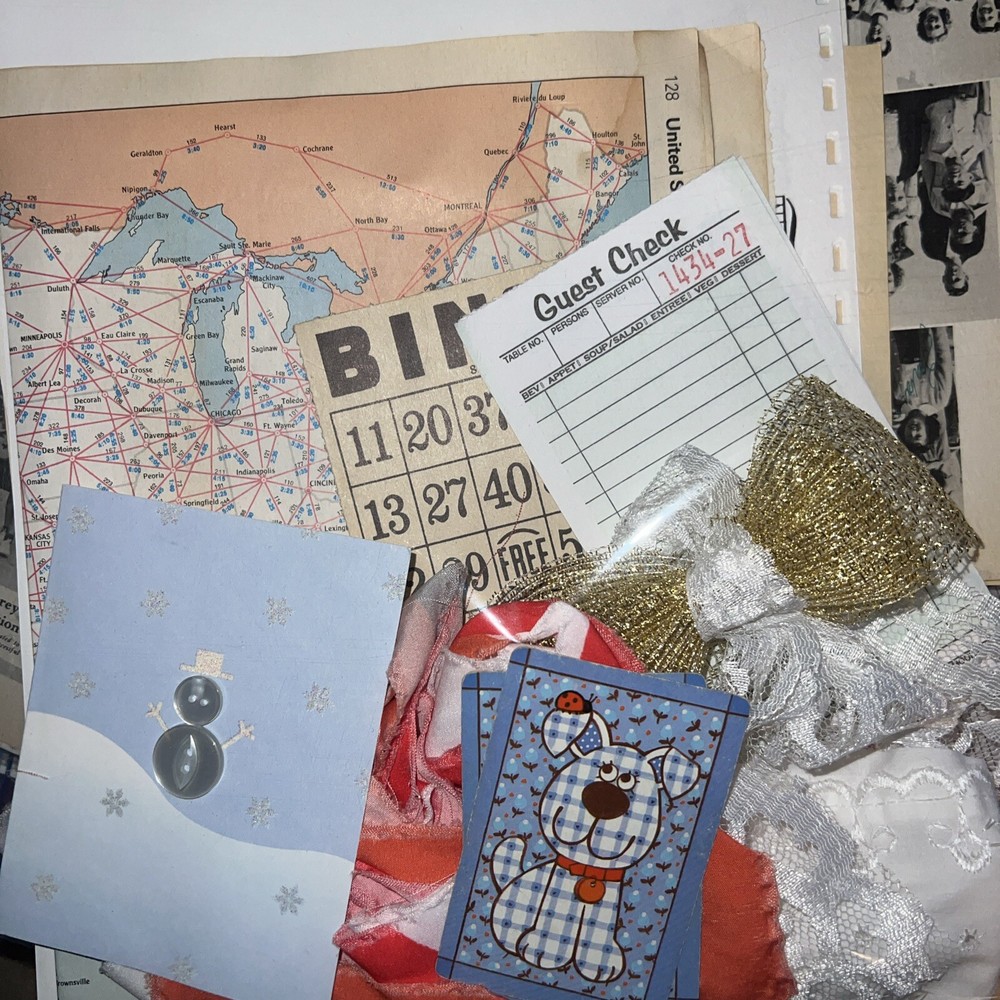 Junk Journal Ephemera Bundle Paper Crafting 50+ Pieces