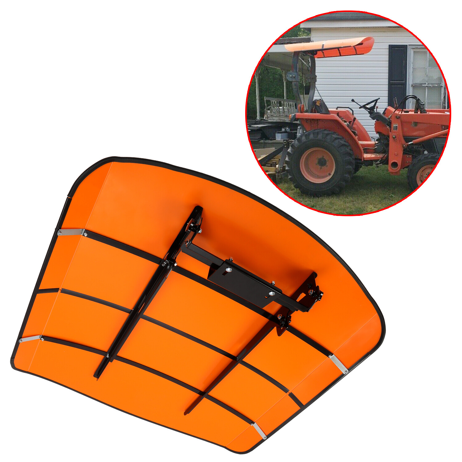 Sun Shield Tuff Top Tractor Canopy for ROPS 48-3/8 x 48-3/8 Orange