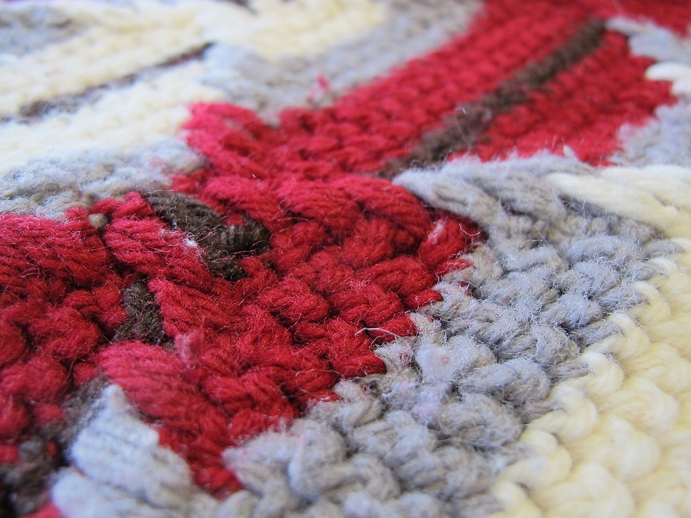 Handmade Afghan 72" x 48" Geometric Southwest Pattern