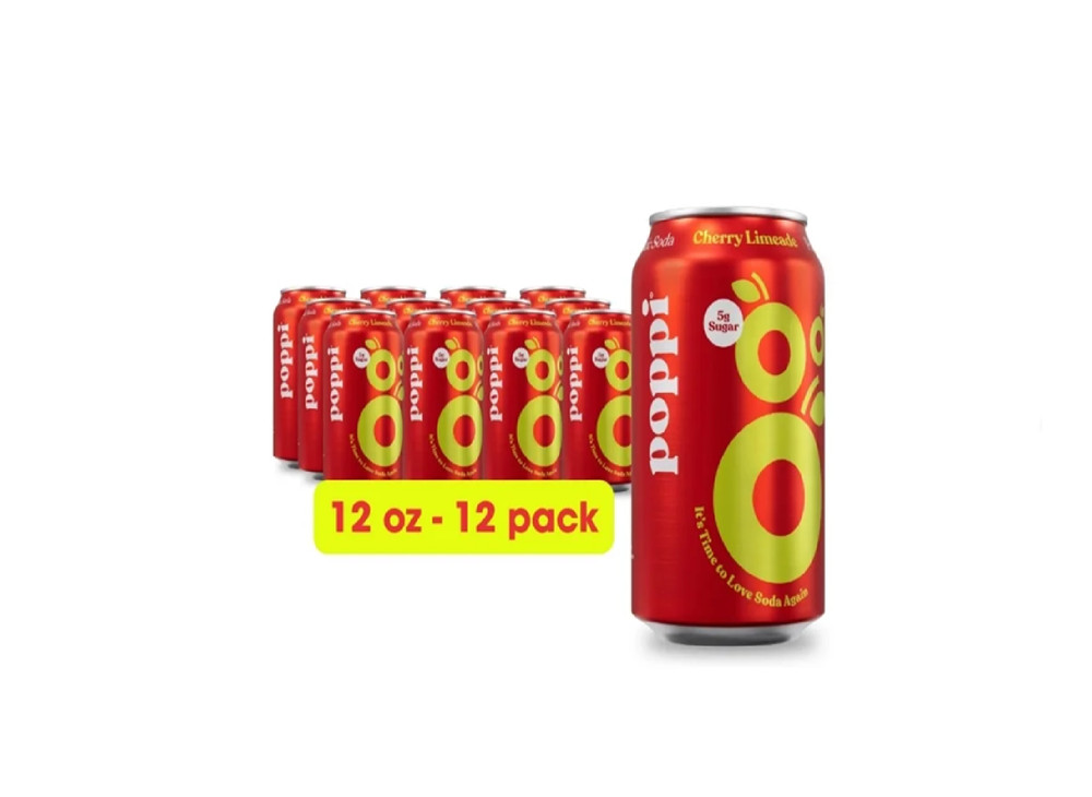 Poppi Cherry Limeade Prebiotic Soda - 12Pack/12 Fl Oz Cans