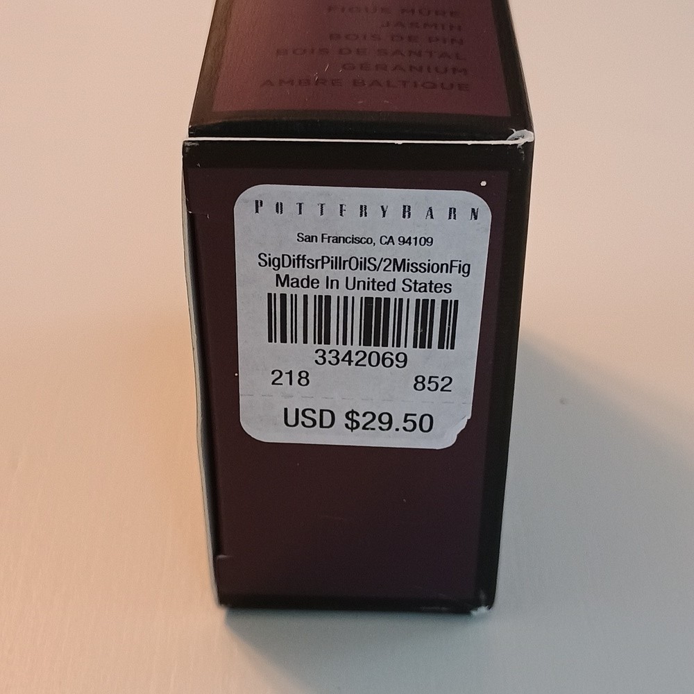 PotteryBarn-Mission Fig; Diffuser Pillar Fragrance Oil: 2 Pack