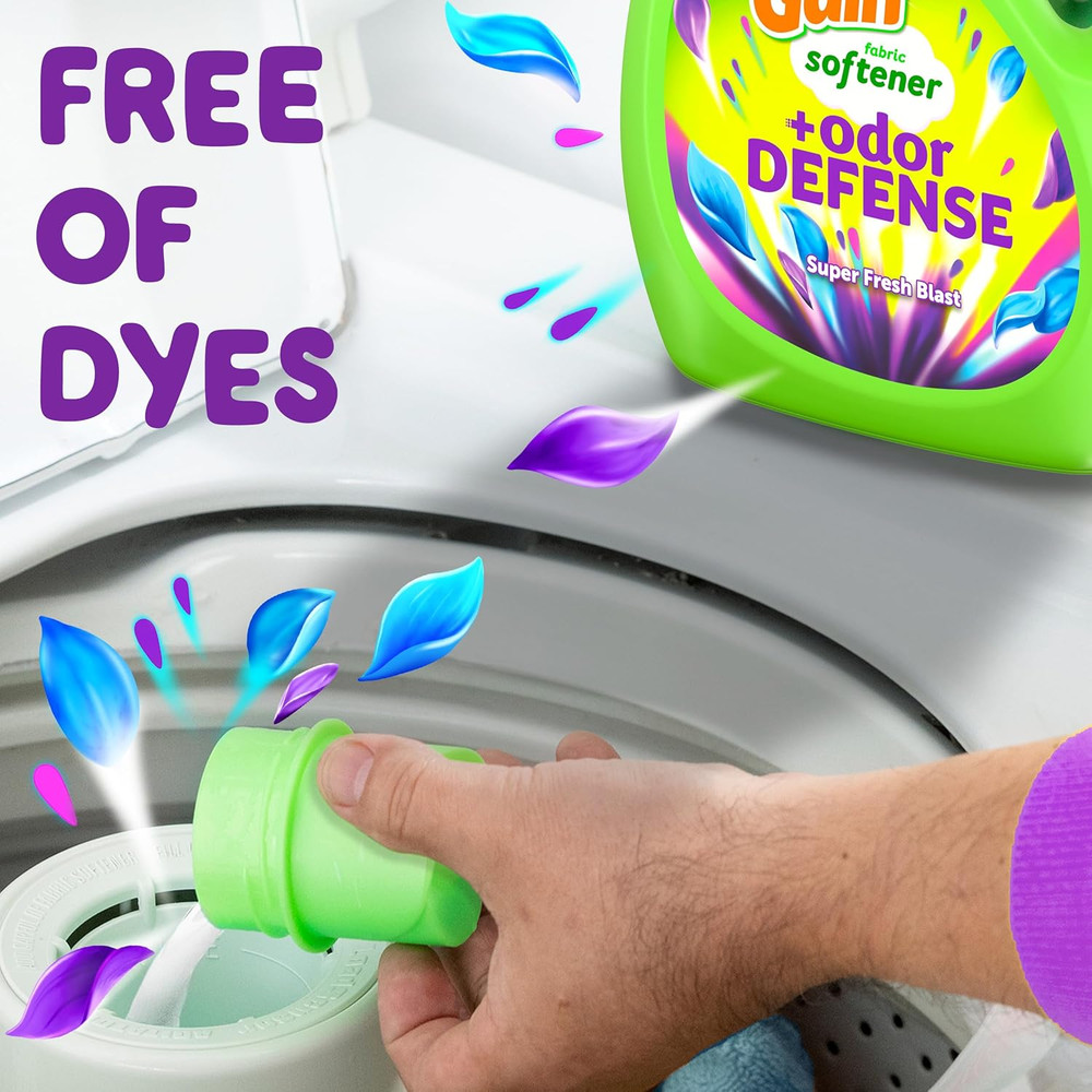 Super Fresh Blast Liquid Odor Defense Fabric Softener, 140 FL OZ 190 Load, Softe