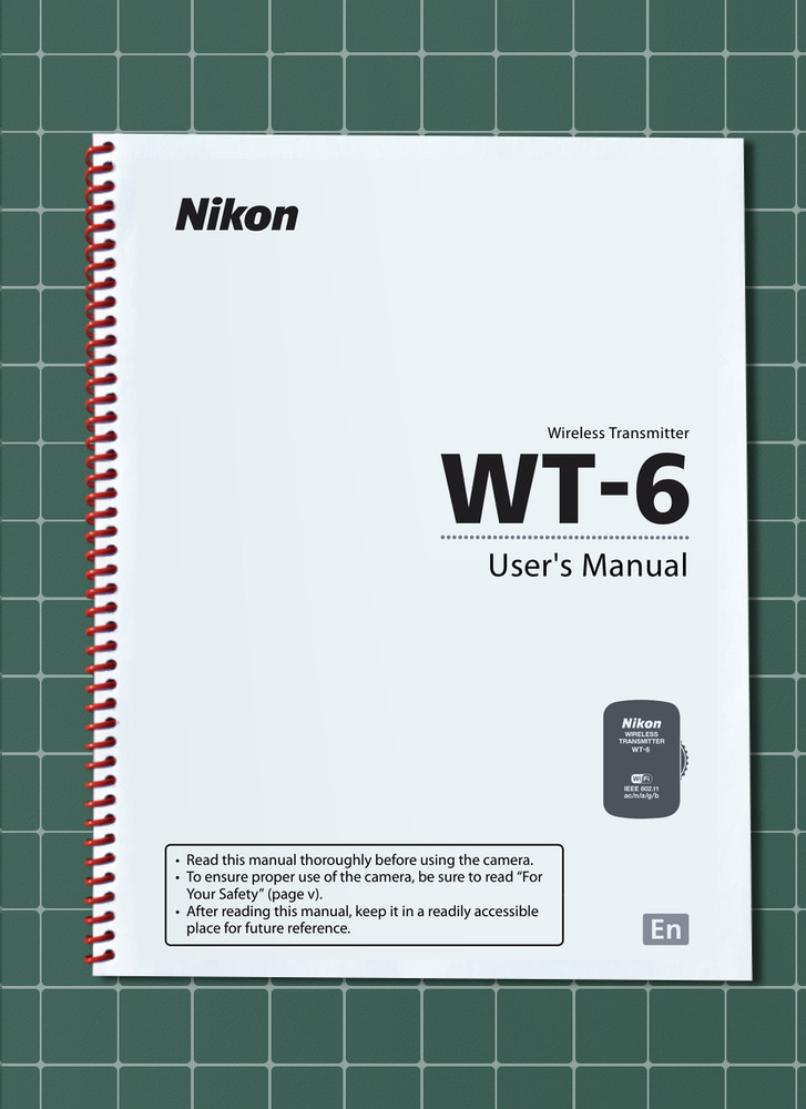 Nikon WT-6 — User Manual Owners Guide Reference — 58 Pages — Half Size 5.5x8.5