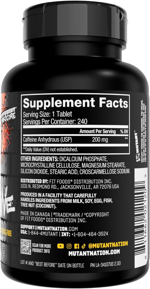 Caffeine Pills – Pharmaceutical-Grade Pure Caffeine Supplement for Boosting E...
