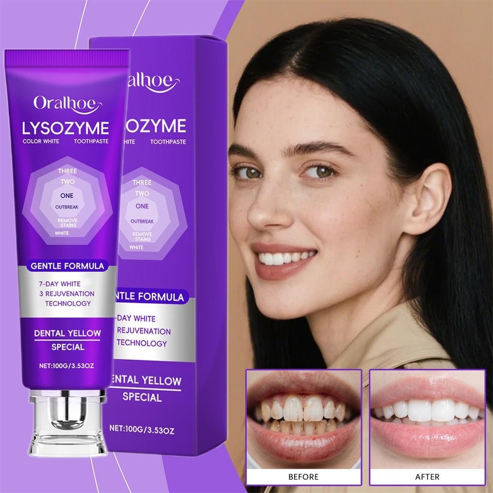Lysozyme Whitening Toothpaste, 2026 Colour Correcting Purple Toothpaste Hot