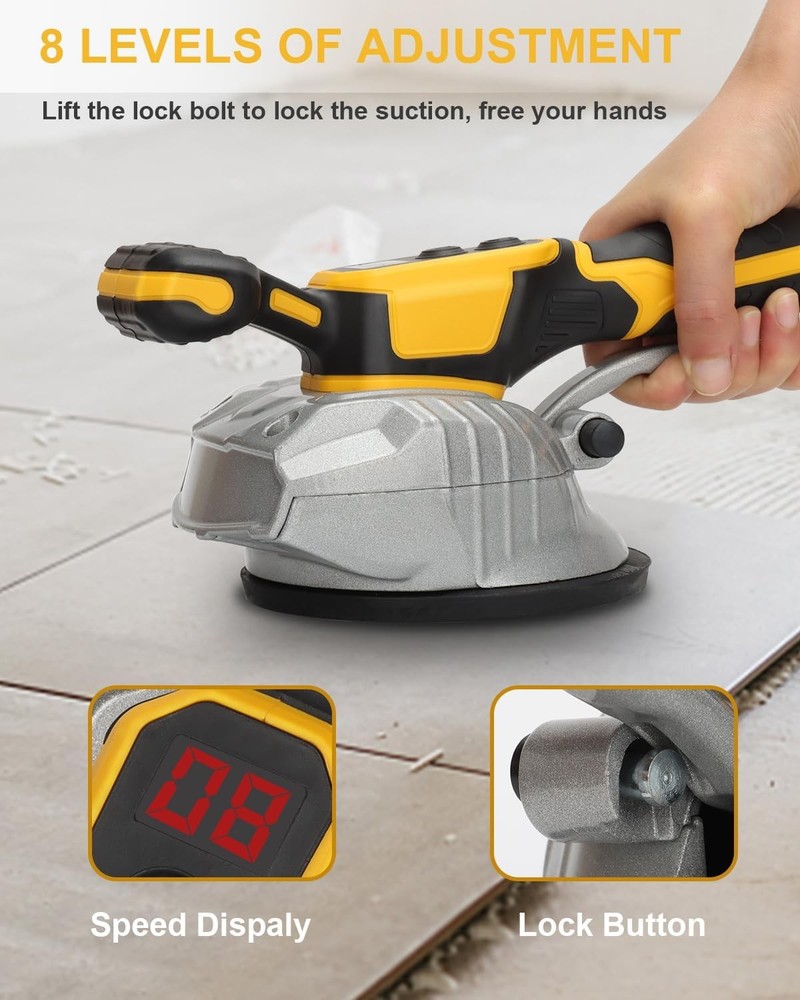Tile Vibration Leveling Machine for Dewalt 20V Battery, Cordless Tile Vibration