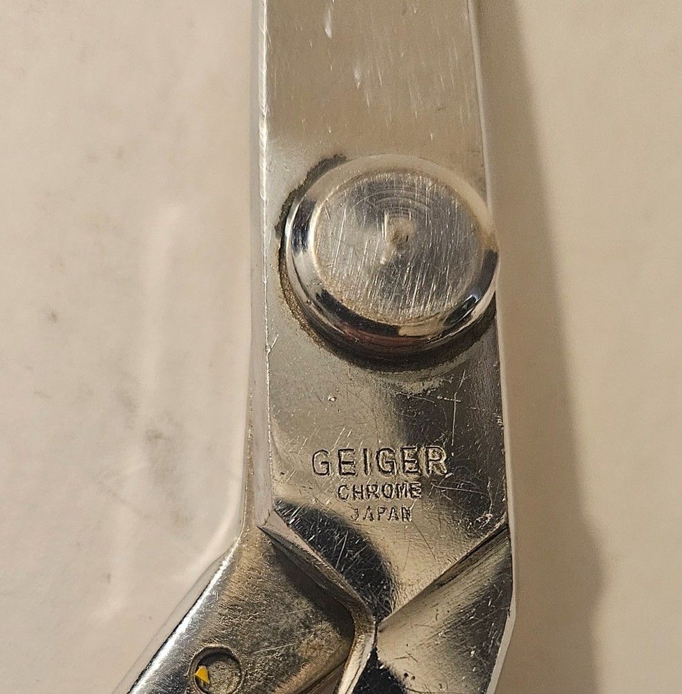 Vintage Geiger #8 Chrome Plated Zig Zag Pinking Shears Craft