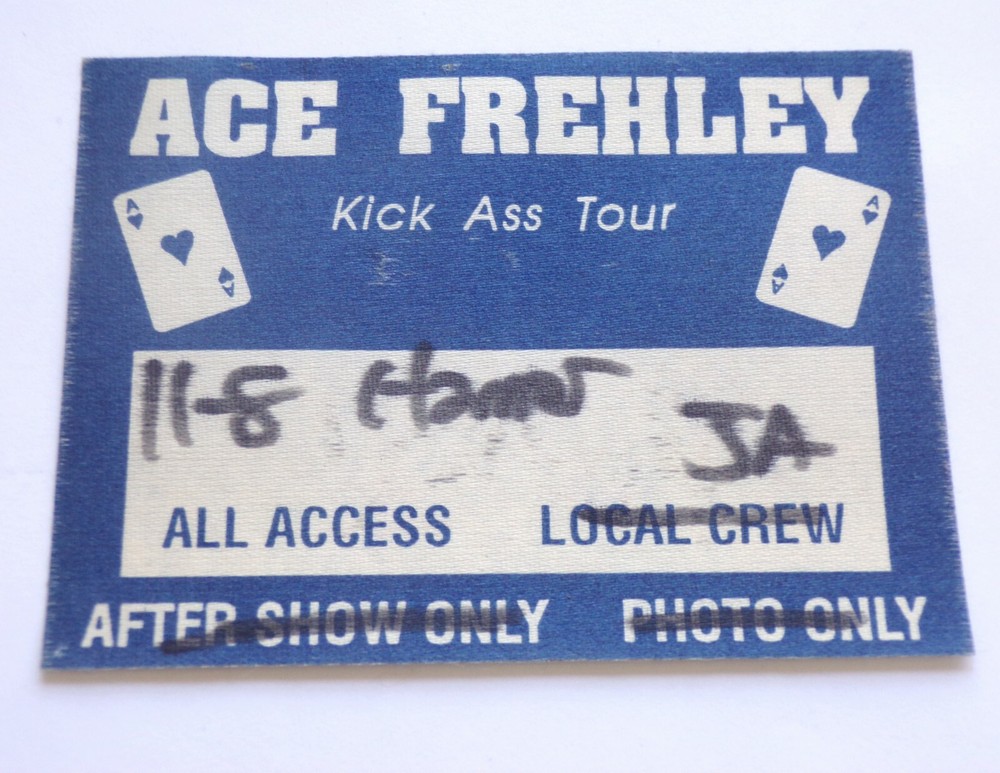 Kiss Satin Pass ACE FREHLEY Concert Tour 1995 Nov 8 Vintage Kiss Memorabilia