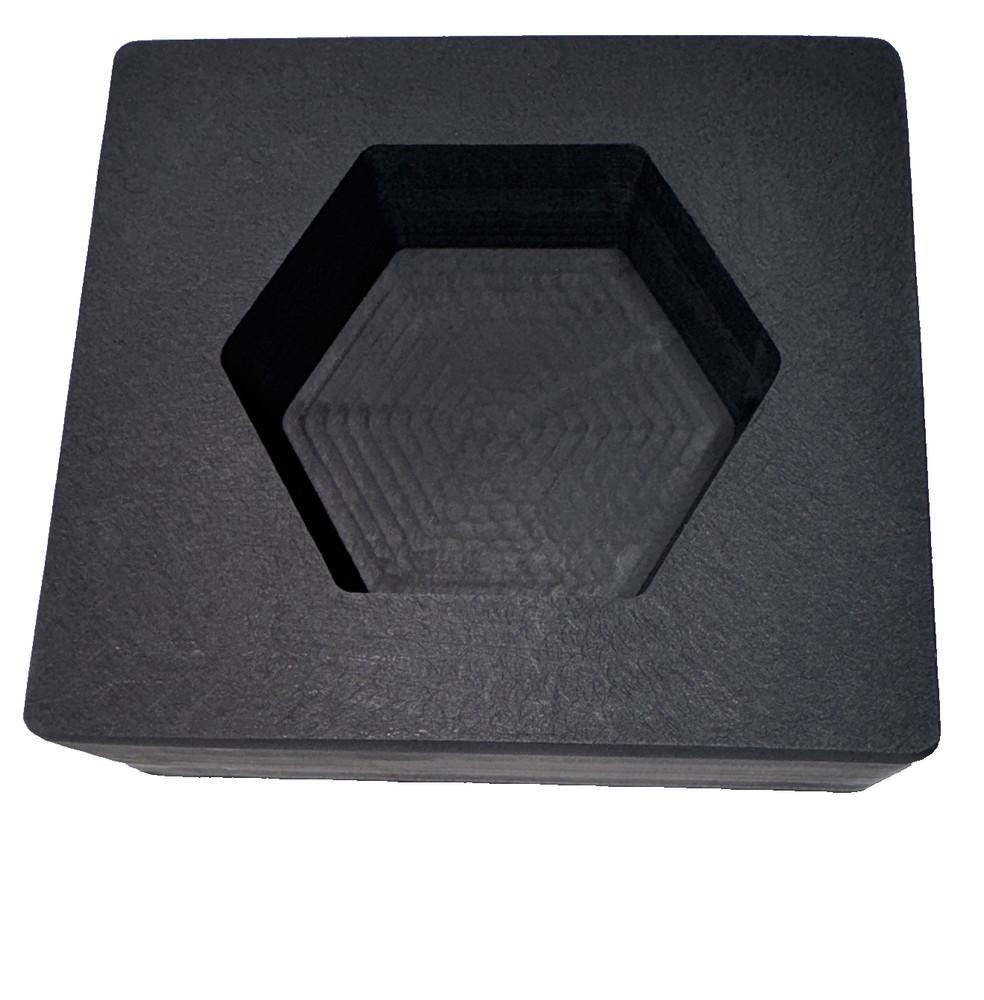 Graphite Ingot Mold For Casting 10 oz Gold Hex