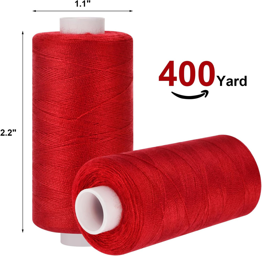 72pc Sewing Thread Kit 36 Colors 400 Yd Polyester Spools with Bobbins