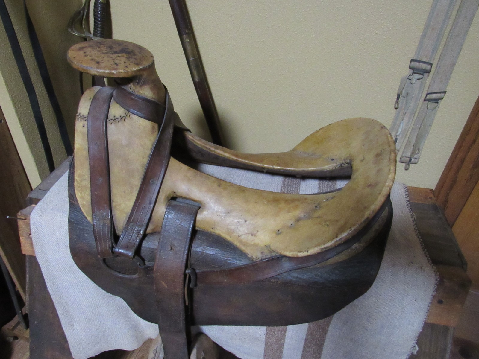 Rare M 1875 Indian Wars Antique 1860s 1870s Wagon Drivers Saddle Civil War