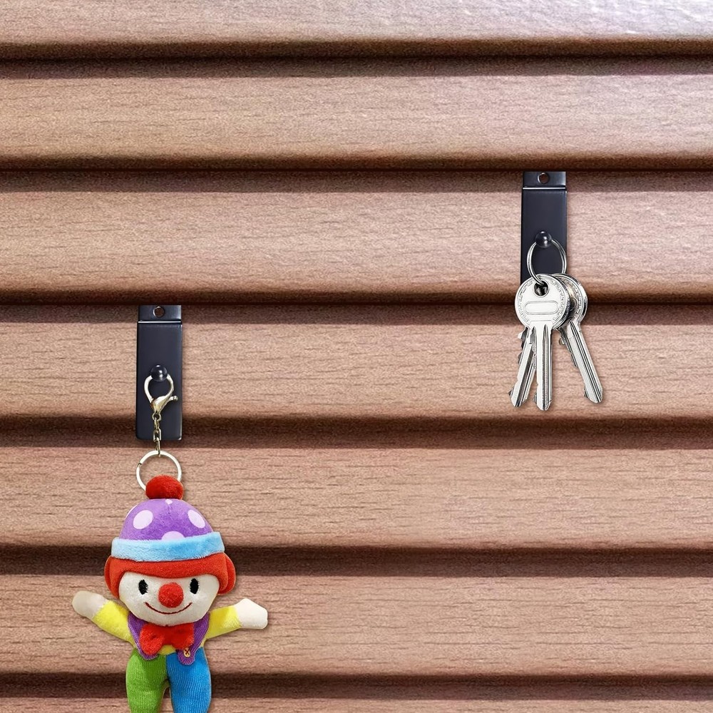 Sturdy Slatwall Hooks Set - 10 Adjustable Iron Hangers for Wall Organization