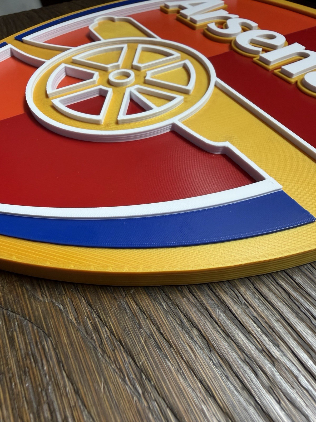 Arsenal FC Cannon Crest 3D Plaque Wall Sign Soccer Fan Cave Decor Premier Club