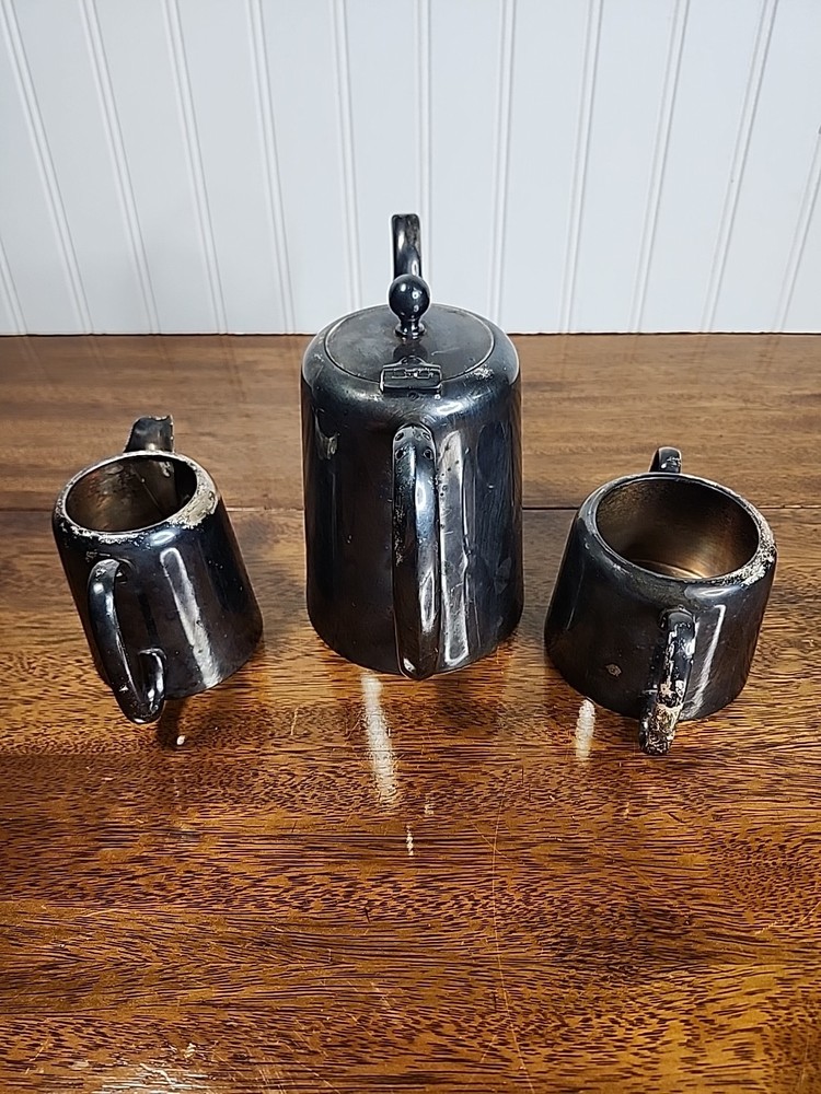 Silver-Plated Coffee/Tea Set 3 pieces Vtg Made in England
